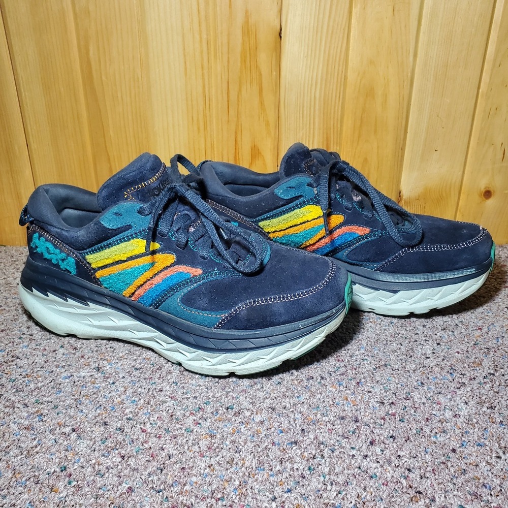 Hoka One One U Bondi L Embroidery Women Size 8.5 Men 7.5‎ Running Shoes Sneakers